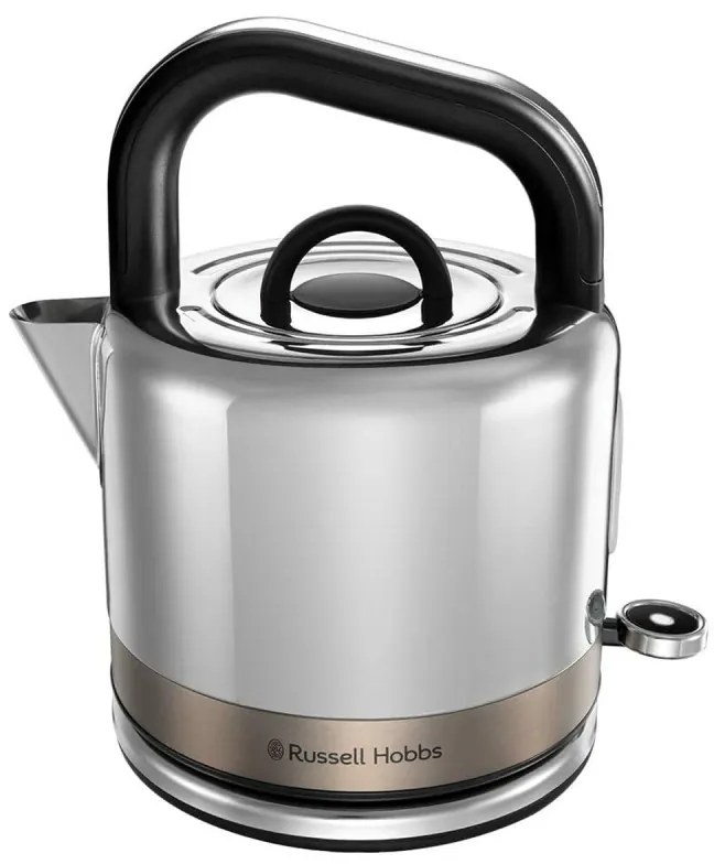 Ηλεκτρικός βραστήρας Russell Hobbs Distinctions Titanium 26422-70, 2400W, 1,5 l, γρήγορο βράσιμο, πλένεται φίλτρο κατά της αφαλάτωσης, βάση 360°, Protect, Inox/Titanium