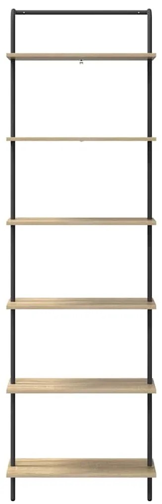vidaXL Ράφι Βιβλίων Sonoma Δρυς 60 x 24 x 203 εκ Επεξεργασμένο ξύλο