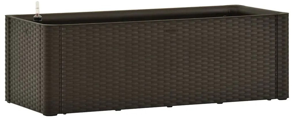 vidaXL Ζαρντινιέρα Κήπου Μόκα 100x43x33 εκ. με Αυτόματο Πότισμα