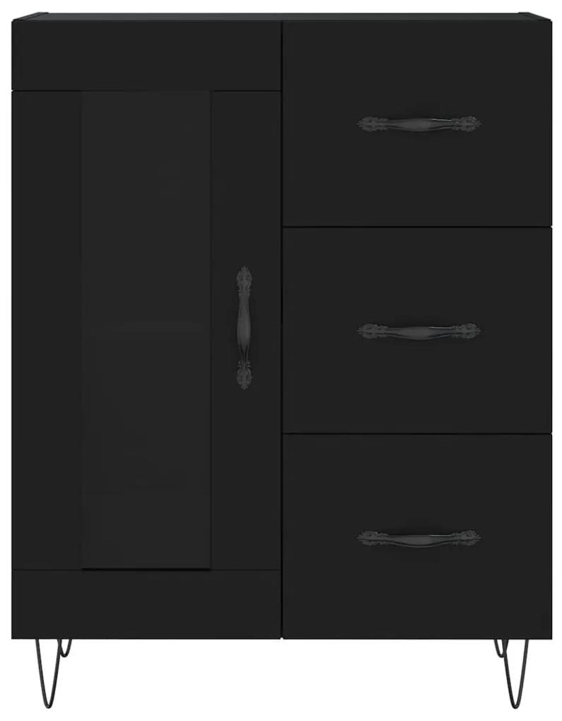 vidaXL Συρταριέρα Μαύρη 69,5 x 34 x 90 εκ. από Επεξεργασμένο Ξύλο