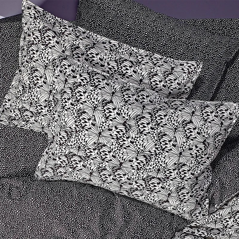 Ζεύγος Μαξιλαροθήκες Oxford (50x70) Kentia Stylish Gracy 30 Λευκό,Μαύρο