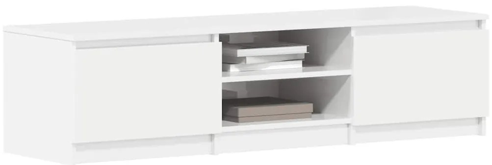 vidaXL Έπιπλο Τηλεόρασης Γυαλιστερό Λευκό 140x40x35,5 εκ. Επεξ. Ξύλο