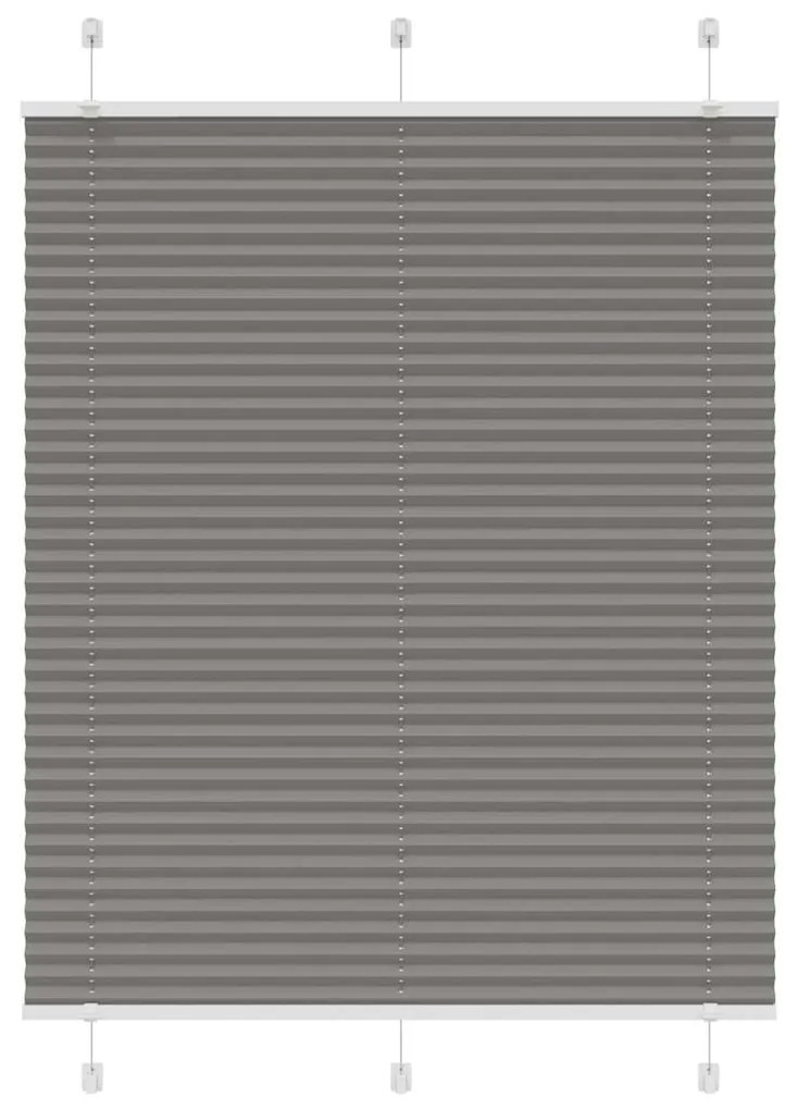 vidaXL Πλισέ περσίδα Ανθρακί 110x150 cm Πλάτος υφάσματος 109,4 cm