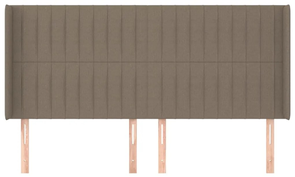 vidaXL Κεφαλάρι με Πτερύγια Taupe 203x16x118/128 εκ. Υφασμάτινο