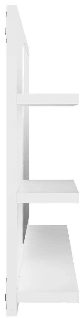 vidaXL Καθρέφτης Μπάνιου Λευκός 90 x 10,5 x 45 εκ. Επεξ. Ξύλο