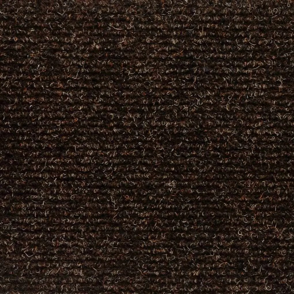 vidaXL Πατάκια Σκαλιών Αυτοκόλλητα 15 τεμ. Καφέ Ημίκυκλα 56x17x3 εκ.