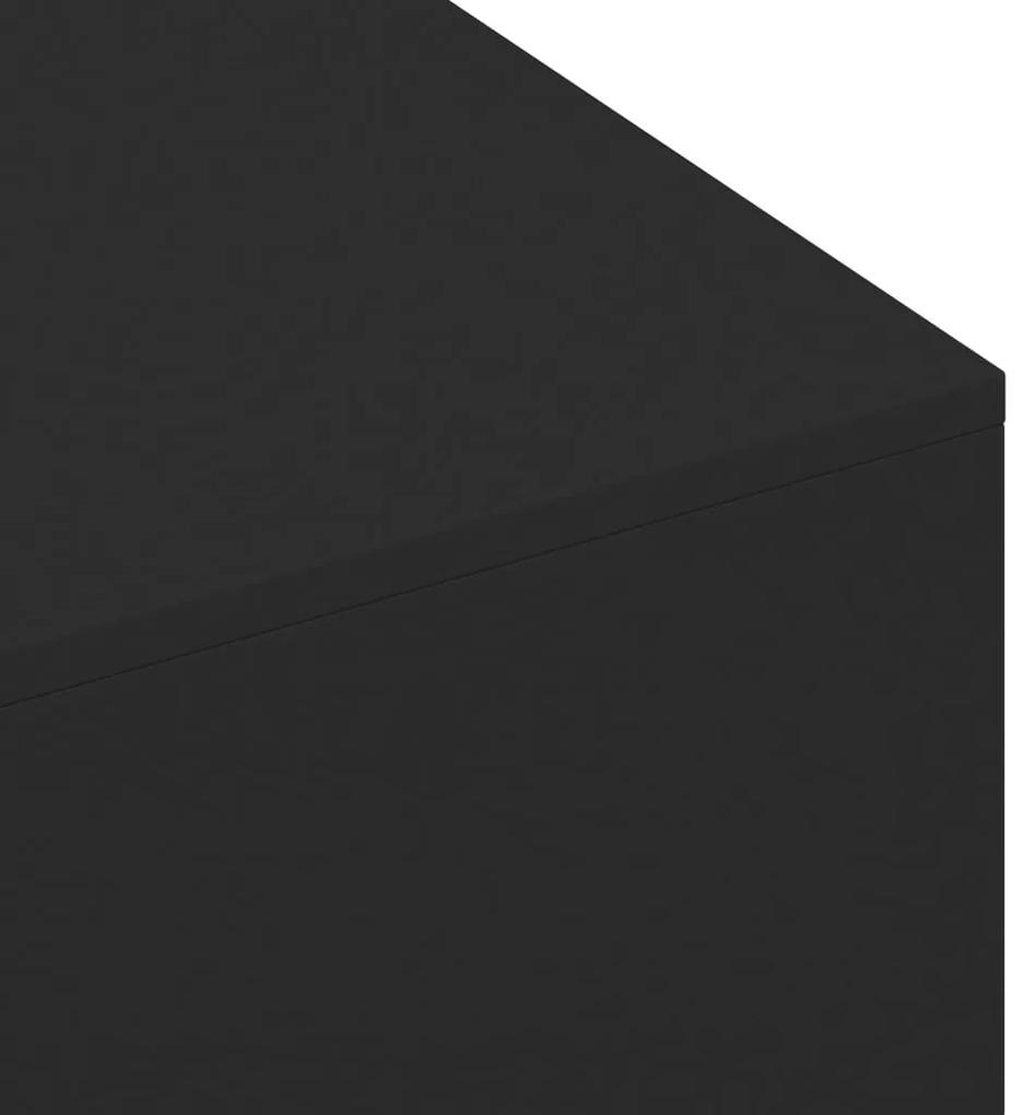 Τραπεζάκι Σαλονιού Μαύρο 100x49,5x31 εκ. από Επεξεργασμένο Ξύλο - Μαύρο