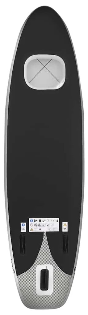 vidaXL Σανίδα SUP Φουσκωτή Σετ Μαύρη 360 x 81 x 10 εκ.