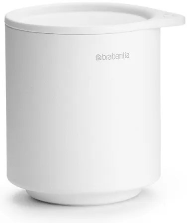 Κουτί αξεσουάρ μπάνιου Brabantia MindSet Mineral 1005687, Αντιολισθητική βάση, Ορυκτό φινίρισμα, Λευκό