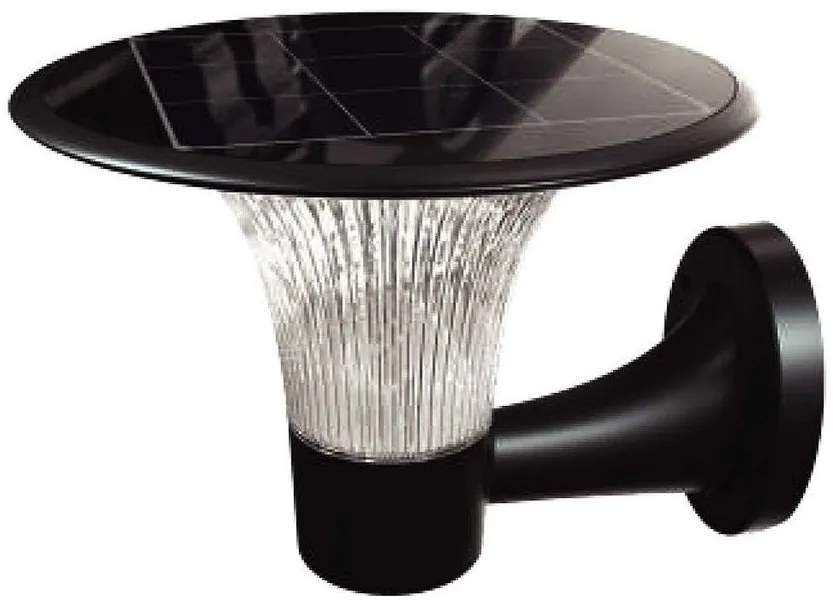 LED ηλιακό φωτιστικό επιτοίχιο 15W 4000K+6000K μαύρο και ανιχνευτή 23004 VTAC-23004-Μαύρο 23004