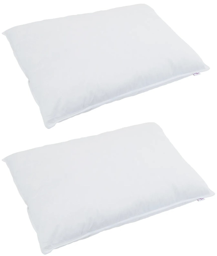 vidaXL Πάπλωμα με μαξιλάρι 3 pcs Λευκό 200 x 200 cm Πούπουλο