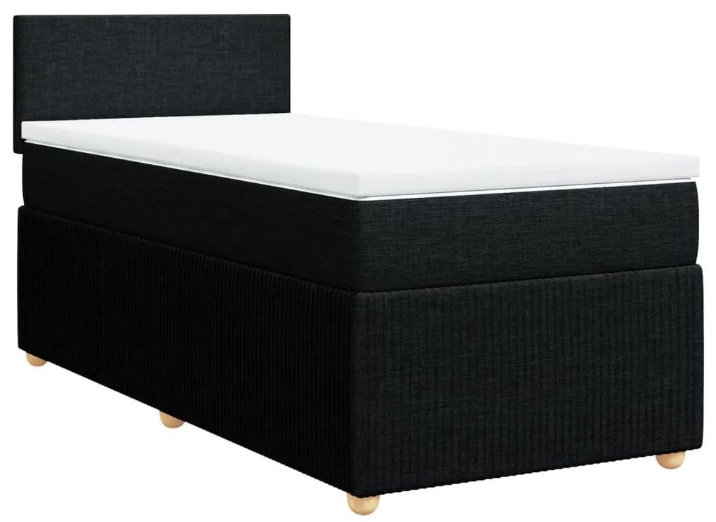 ΚΡΕΒΑΤΙ BOXSPRING ΜΕ ΣΤΡΩΜΑ ΜΑΥΡΟ 80 X 200 ΕΚ. ΥΦΑΣΜΑΤΙΝΟ 3287278