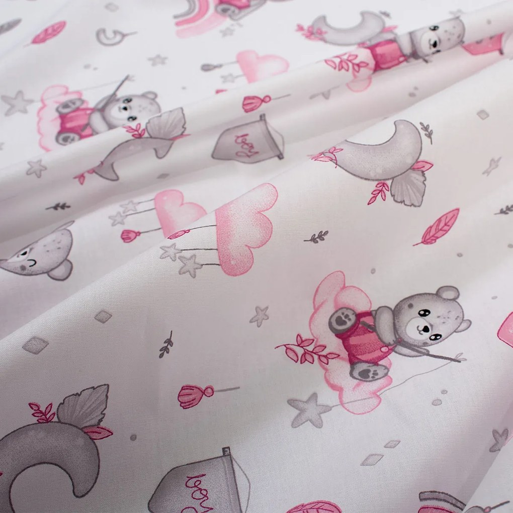 Πάνα Χασέ (80x80) Dimcol Cloudy Bear 582 White - Pink