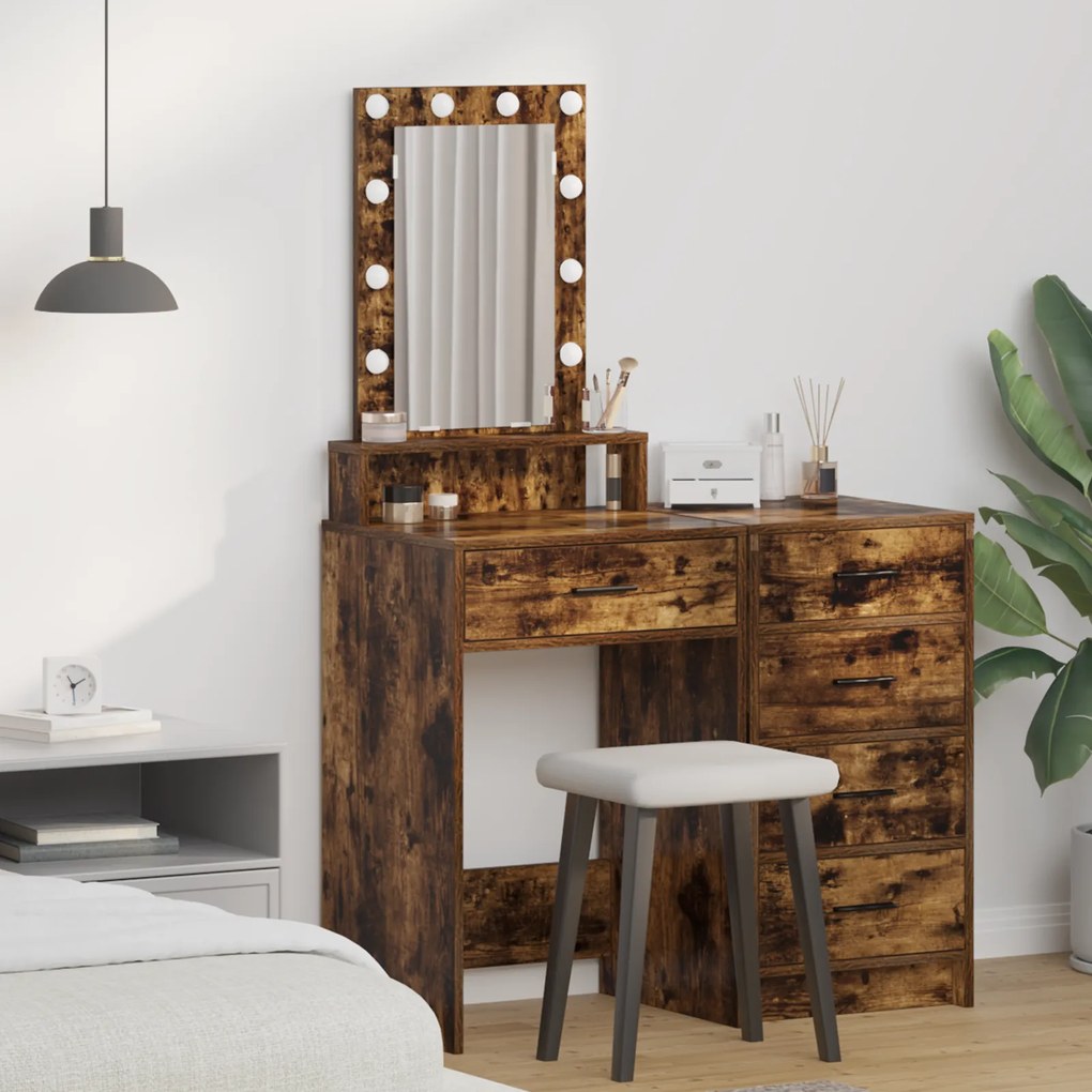 vidaXL Τραπέζι περιποίησης Καφέ 50 x 41 x 140 εκ. Επεξεργασμένο ξύλο