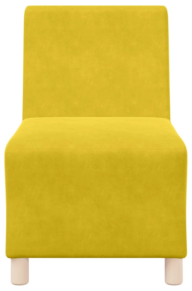 vidaXL Καναπέδες 2 pcs Κίτρινο 55 x 74 x 82 εκ. Βελούδο