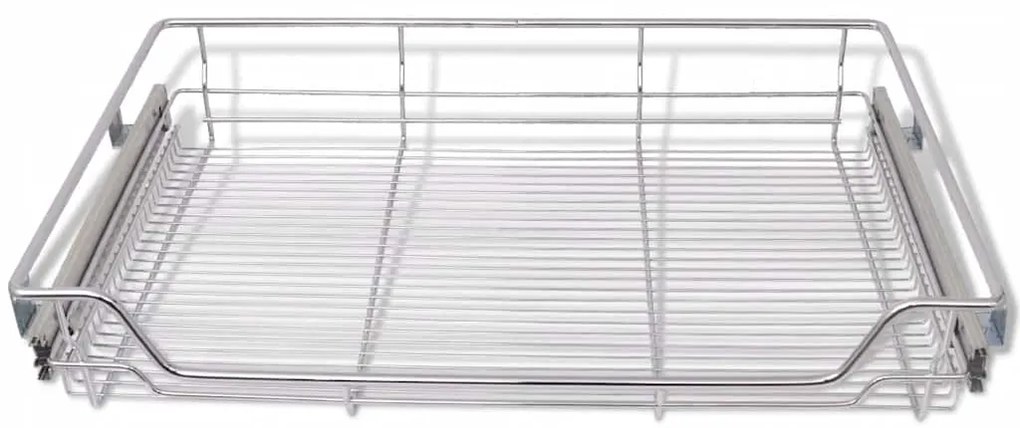 vidaXL Συρτάρια - Καλάθια Συρμάτινα 2 τεμ. Aσημί 800 χιλ.