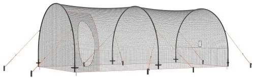 VEVOR Baseball Batting Cage, Softball and Baseball Batting Cage Net and Frame, Practice Portable Cage Net with Carry Bag, Heavy Duty Enclosed Pitching Cage, for Backyard Batting Hitting Training, 22FT