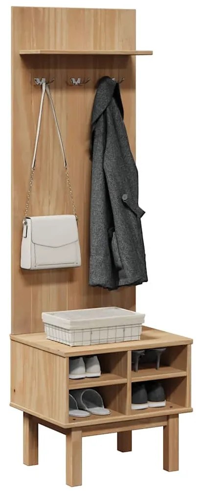 vidaXL Έπιπλο χωλ OTTA 50x40x160 εκ. Μασίφ Ξύλο Πεύκου