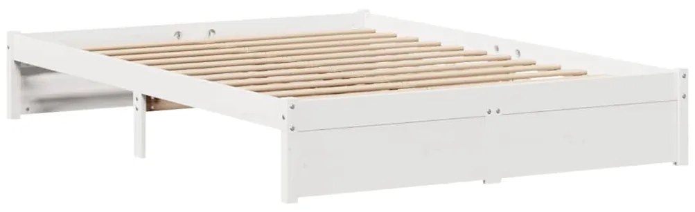 vidaXL Σκελετός Κρεβ. Χωρίς Στρώμα Λευκό 160x200 εκ Μασίφ Πεύκο