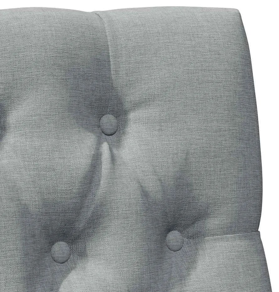 vidaXL Ταπετσαρισμένο κεφαλάρι Ανοιχτό γκρι 75 cm Στερεά ξυλεία πεύκου