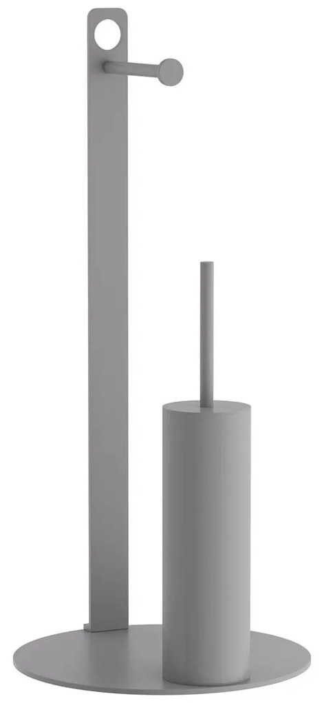 Σταντ Για Χαρτί Υγείας + Πιγκάλ (Φ28x60) Pam &amp; Co 4-400-163 Matt Concrete Grey