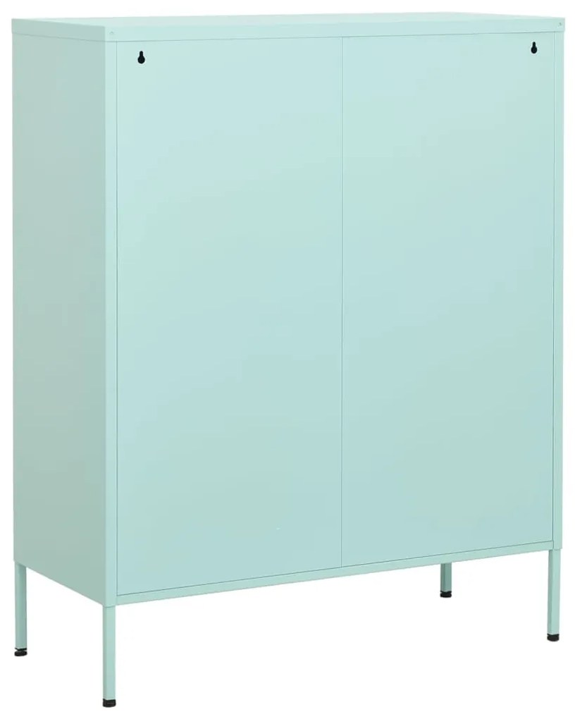 vidaXL Ντουλάπι Αποθήκευσης Χρώμα Μέντα 80 x 35 x 101,5 εκ. Ατσάλινο