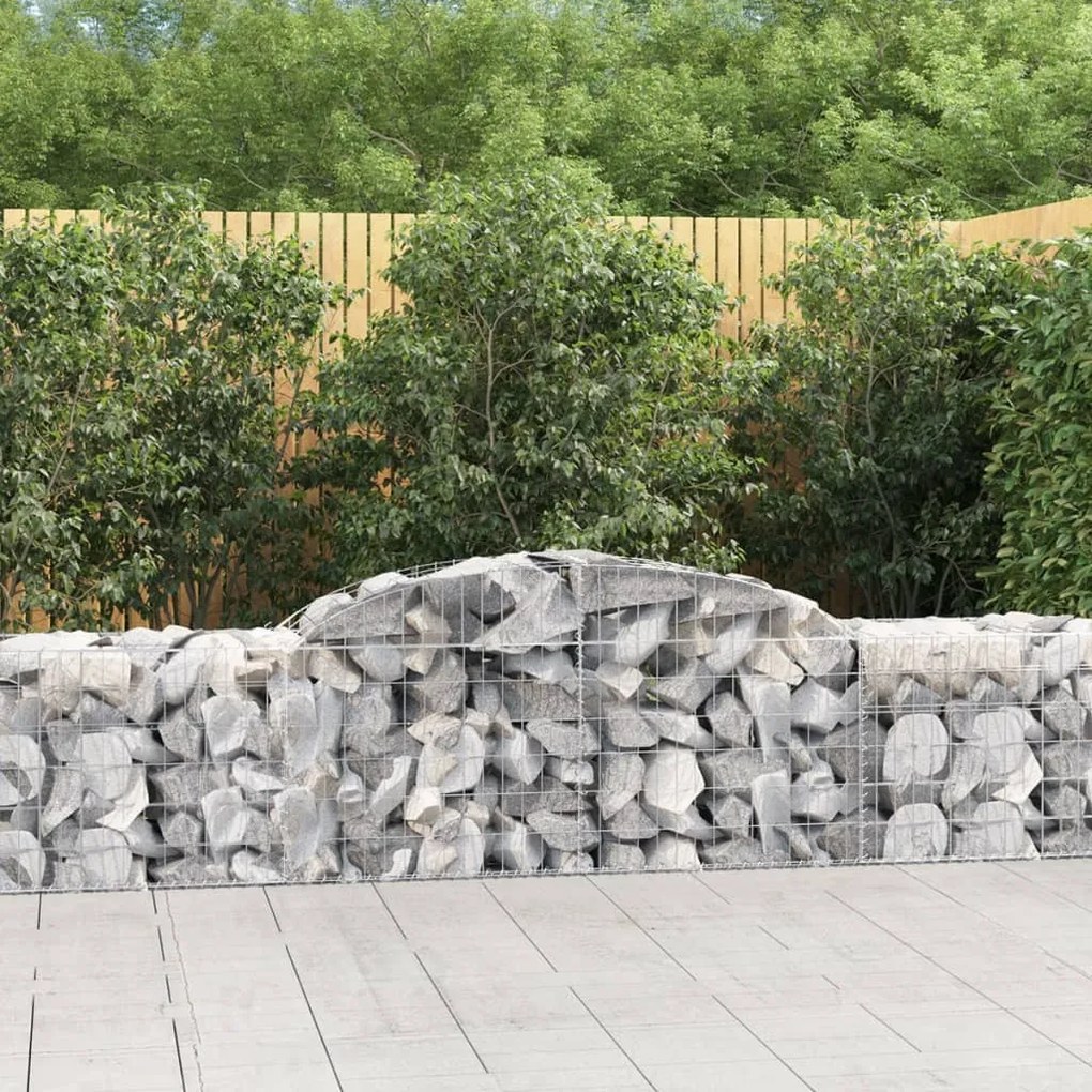 vidaXL Συρματοκιβώτια Τοξωτά 13 τεμ. 300x50x60/80 εκ. Γαλβαν. Ατσάλι