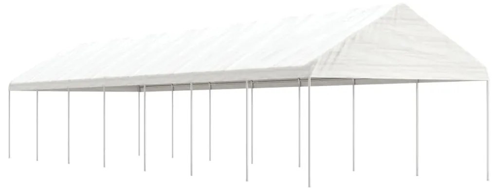 vidaXL Κιόσκι με Τέντα Λευκό 15,61 x 4,08 x 3,22 μ. από Πολυαιθυλένιο