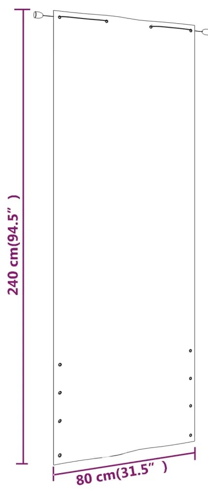 vidaXL Διαχωριστικό Βεράντας Καφέ 80 x 240 εκ. Ύφασμα Oxford