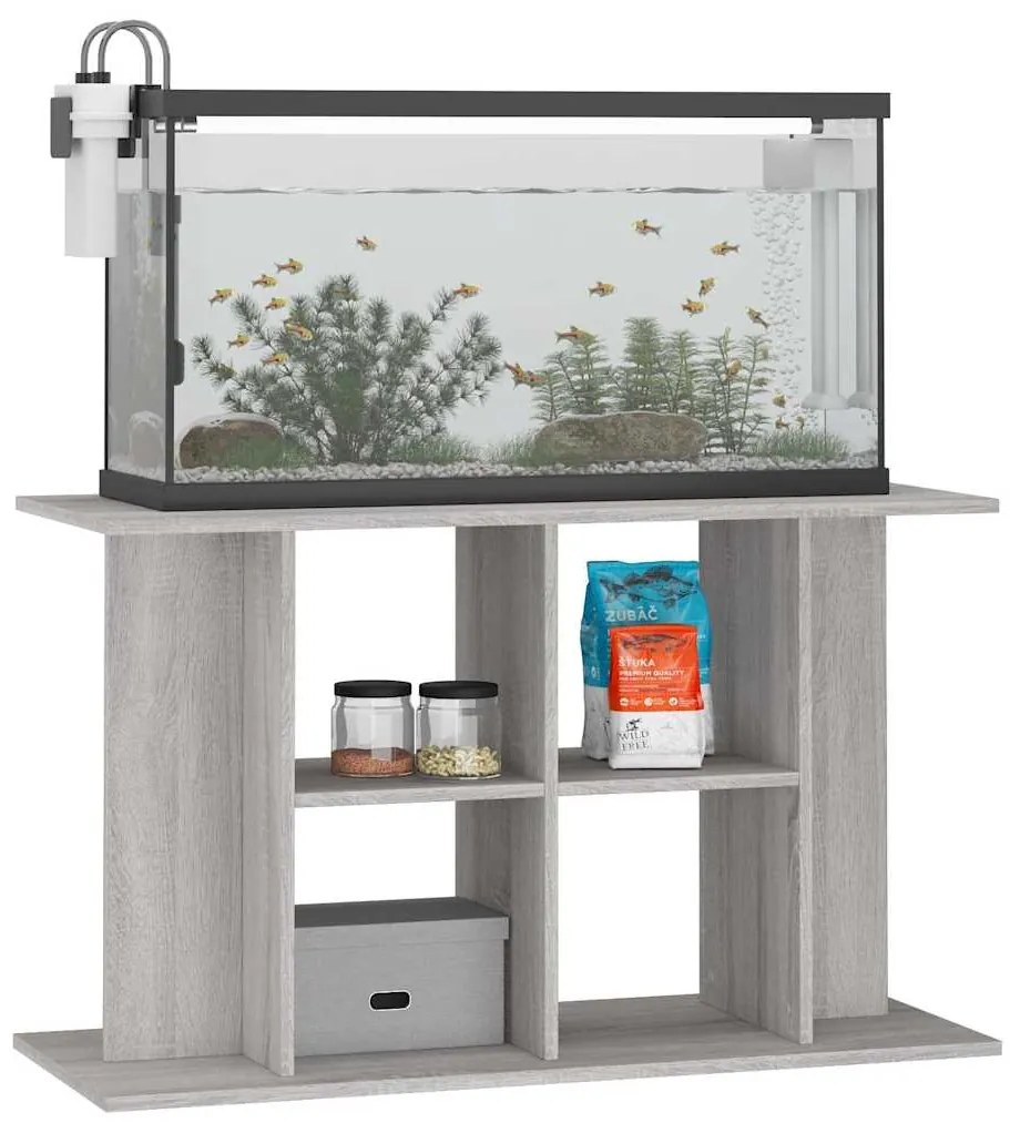 vidaXL Βάση Ενυδρείου Γκρι Sonoma 100x40x60 εκ. από Επεξεργασμένο Ξύλο