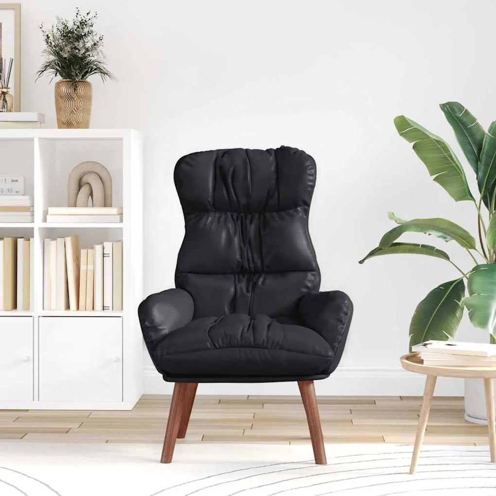 vidaXL Χαλαρωτική Πολυθρόνα Μαύρο 69 x 74 x 93 εκ. Τεχνητό δέρμα