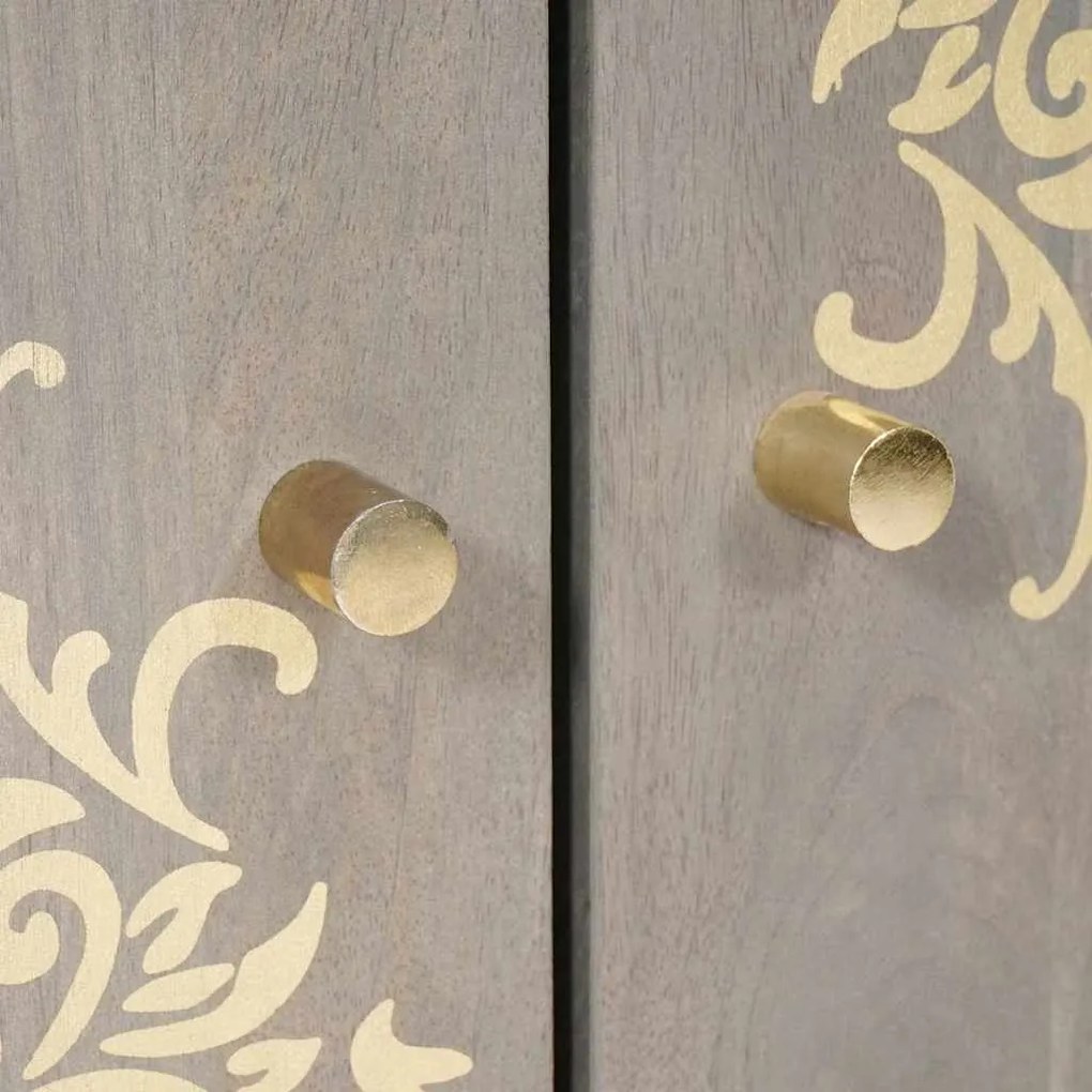 vidaXL Πλαϊνό γραφείο Γκρι και Χρυσό 60 x 33 x 75 cm