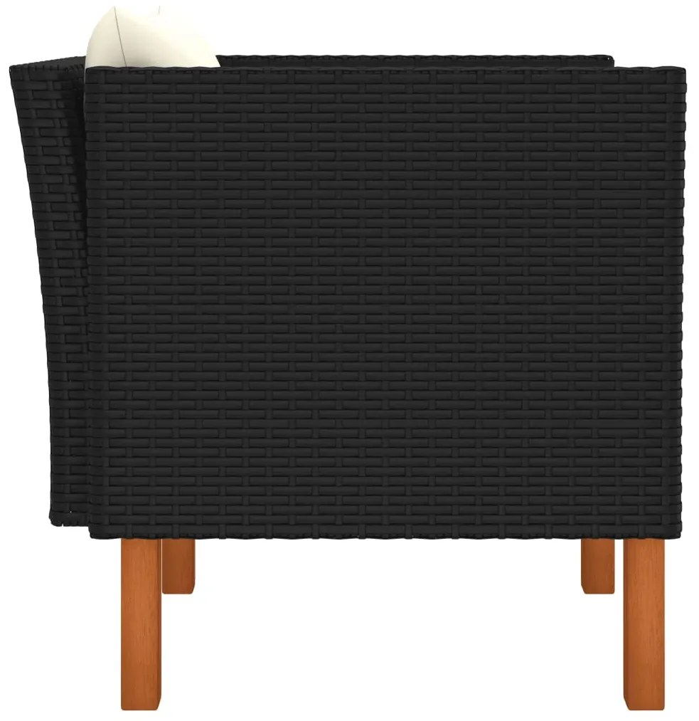 vidaXL Πολυθρόνα Κήπου από Συνθετικό Ρατάν / Μασίφ Ξύλο Ευκαλύπτου