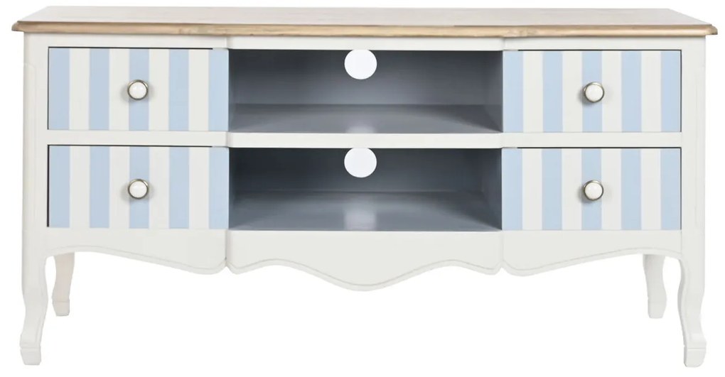 Τηλεόραση DKD Home Decor Λευκό Sky μπλε (120 x 48 x 60 cm)