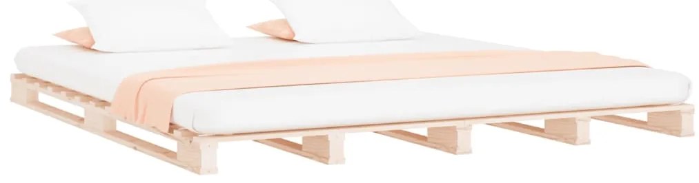 vidaXL Κρεβάτι Παλέτες 180 x 200 εκ. Μασίφ Ξύλο Super King Size