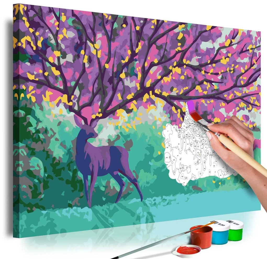 Πίνακας για να τον ζωγραφίζεις - Purple Deer 60x40