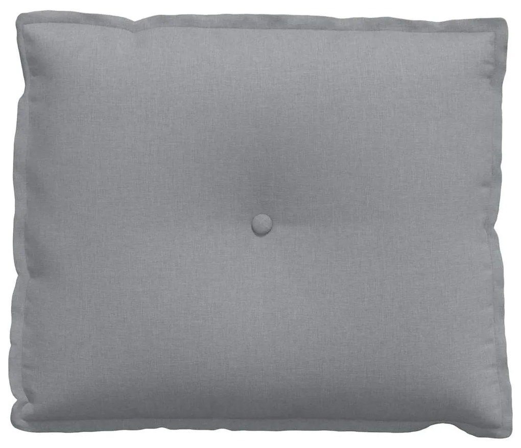 vidaXL Μαξιλάρι Πλάτης Ανοιχτό γκρι 60 x 19 x 50 εκ ύφασμα