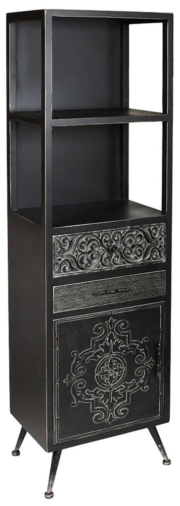 Ραφιέρα SAZ214 Black 48x35x169cm Espiel Mdf, Metal