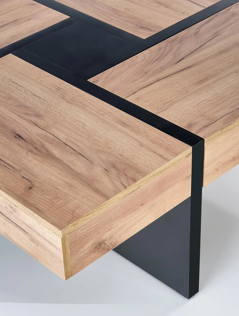 SEVILLA, c.table, craft oak / black DIOMMI V-PL-SEVILLA-LAW