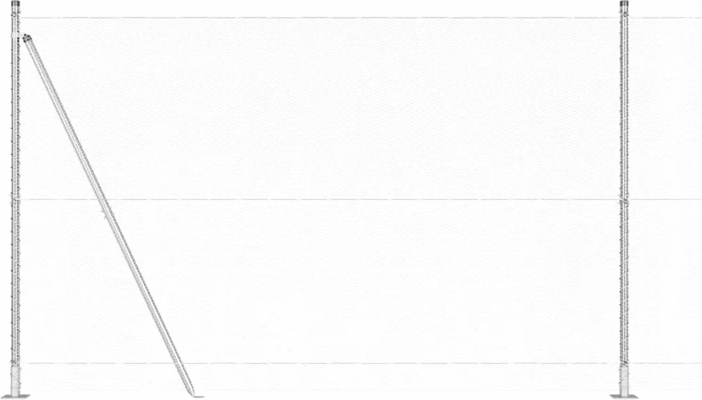 vidaXL Στύλος Περιφράξεων Ασημί