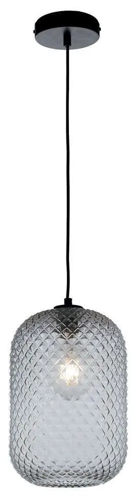 Φωτιστικό Οροφής Ashford I-ASHFORD-S20 GR 1xE27 Φ20cm 150cm Fume Luce Ambiente Design Glass