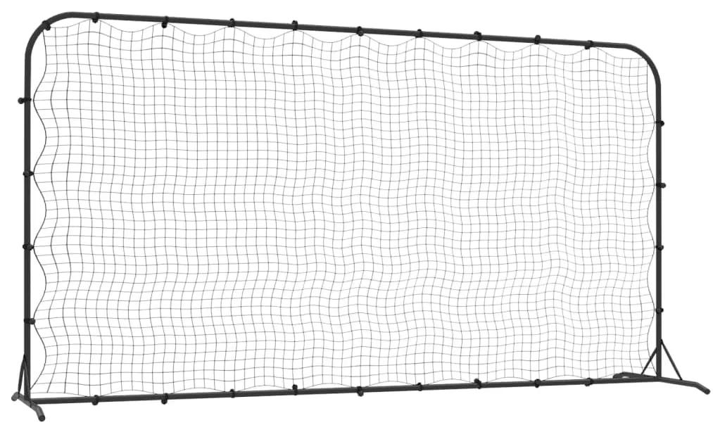 vidaXL Δίχτυ Ποδοσφαίρου Μαύρο 366 x 90 x 183 εκ. από Πολυεστέρα