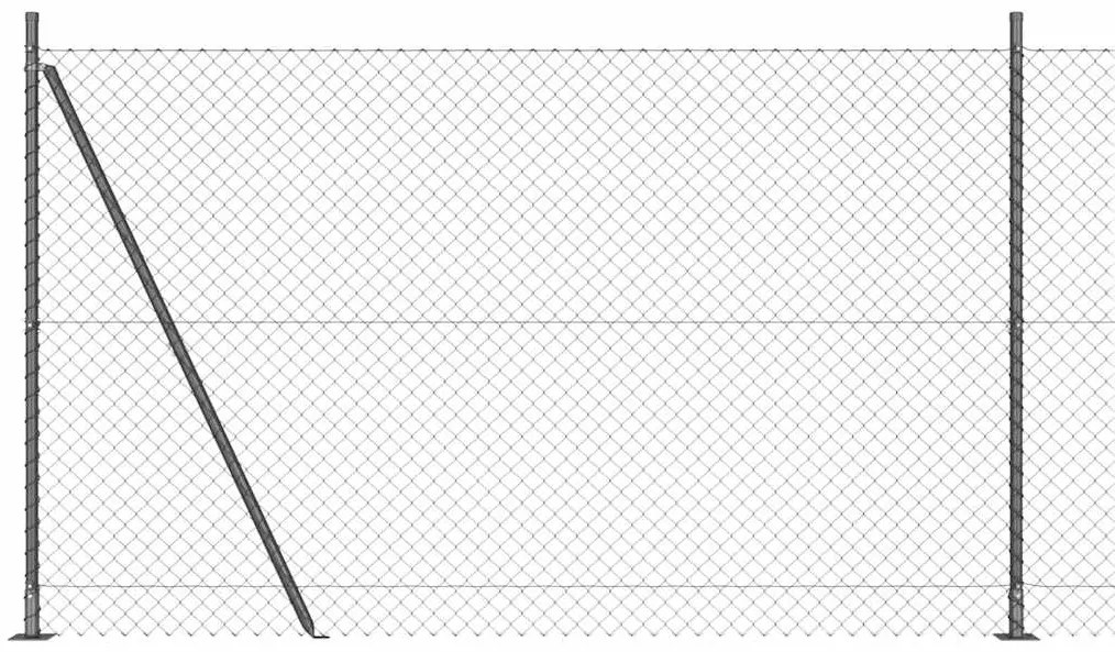 vidaXL Στύλος Περιφράξεων Γκρι 10 x 1,4 μ (Δίχτυ 40 x 40 χιλιοστά)