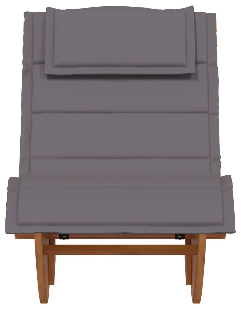 vidaXL Ξαπλώστρα 2 pcs Καφέ 60 x 154 x 74εκ Μασίφ ξύλο ακακίας