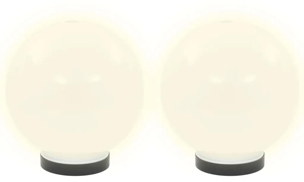 vidaXL Φωτιστικά Μπάλα LED 2 τεμ. Σφαιρικά 20 εκ. Ακρυλικά (PMMA)