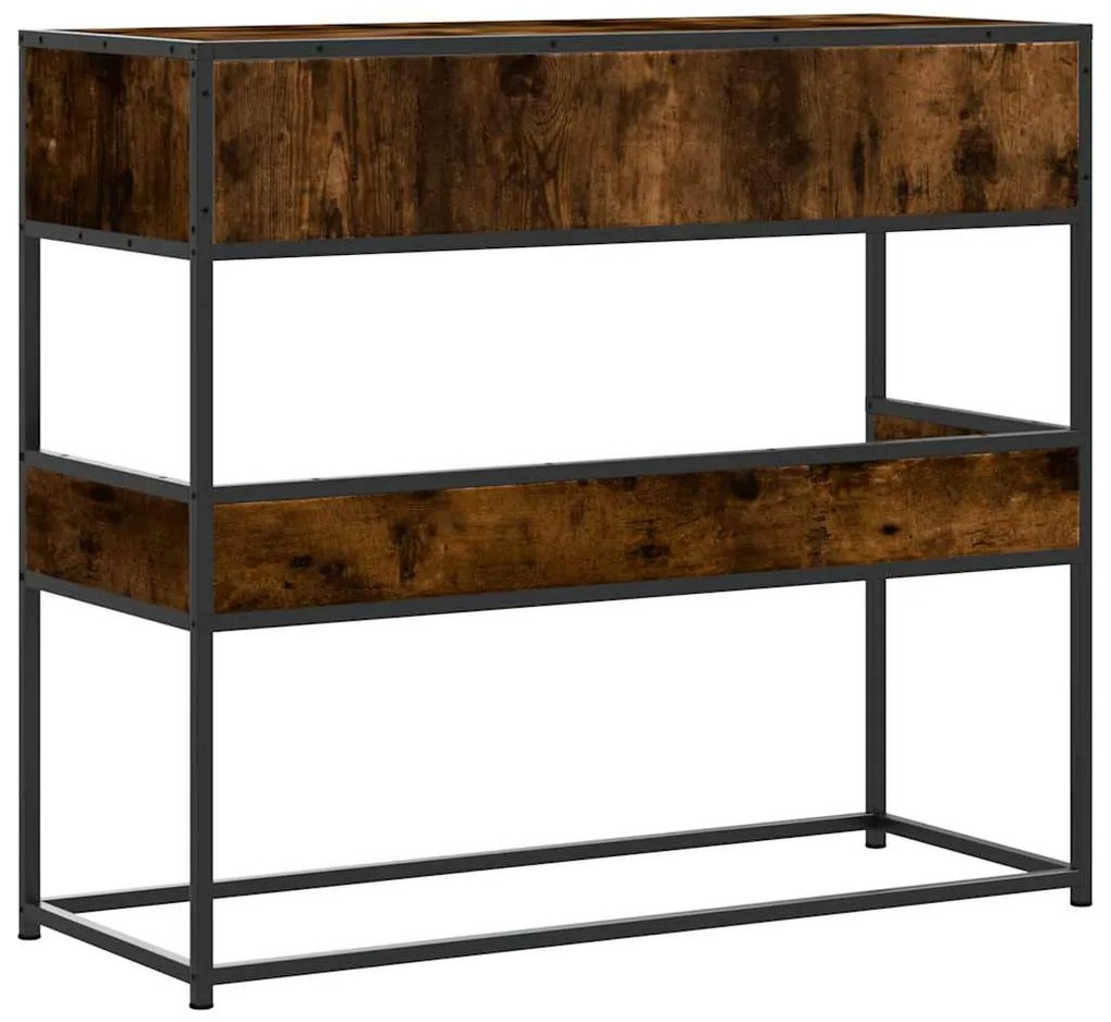 vidaXL Τραπέζι Κονσόλα Καπνιστή Δρυς 90x35x80 εκ. Επεξεργασμένο Ξύλο