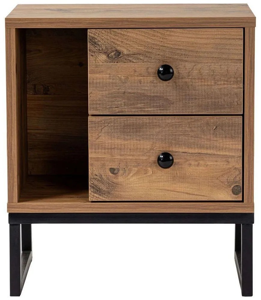 Κομοδίνο Glimmer 241NRD1413 45,2x29,5x50cm Pine-Black