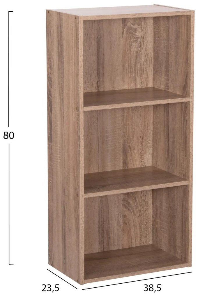 ΡΑΦΙΕΡΑ ΤΟΙΧΟΥ CUBICON  SONAMA OAK ΜΕΛΑΜΙΝΗ 38,5x23,5x80Υεκ.