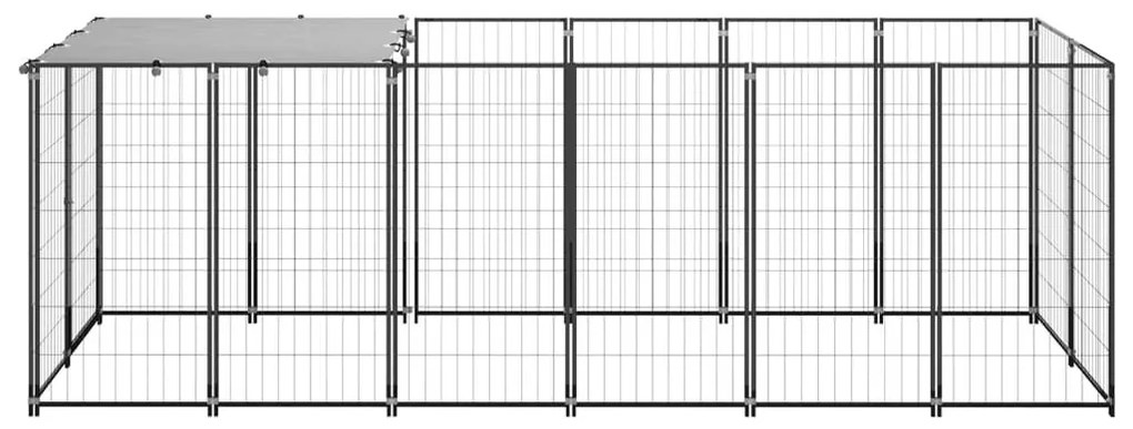 Σπιτάκι σκύλου Μαύρο 330 x 110 x 110 από Ατσάλι - Μαύρο