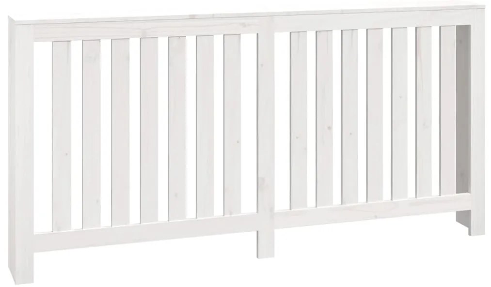 vidaXL Κάλυμμα Καλοριφέρ Λευκό 169x19x84 εκ. από Μασίφ Ξύλο Πεύκου
